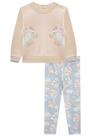 Conjunto Infantil Baby De Moletom Bebê Menina Kukiê Com Legging Térmica K3
