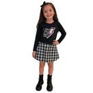 Conjunto Infantil Baby Look Longa Shorts Saia Boca Grande