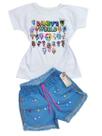 Conjunto infantil babylook dandys world.
