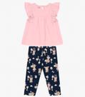 Conjunto Infantil Bata com Legging Trick Nick Rosa Conjunto Infantil Bata com Legging Trick Nick Rosa