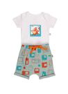 Conjunto infantil bebe estampa raposa tam p ao gg