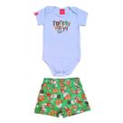 Conjunto Infantil Bebê Menina Body Manga Curta e Short Estampado Conjunto Infantil Bebê Menina Body Manga Curta e Short Estampado