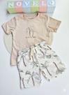 Conjunto Infantil Bebê Menino Camiseta e Bermuda Tmx Cor:BegeTamanho:3 Conjunto Infantil Bebê Menino Camiseta e Bermuda Tmx Cor:BegeTamanho:3