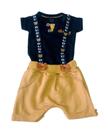 Conjunto Infantil Bebe Rn Menino Body Suspensório Tileesul