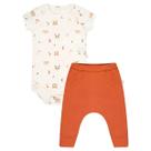 Conjunto Infantil Bebê Unissex Body Curto e Calça Saruel Sedine Algodão Hug