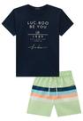 Conjunto Infantil Bermuda Preto Lucboo