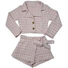 Conjunto Infantil Blazer Short Saia Outono Inverno