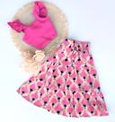 Conjunto Infantil Blogueirinha Saia Longa E Cropped