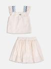 Conjunto Infantil Blusa Alças Sianinha/ Saia Momi Off White Conjunto Infantil Blusa Alças Sianinha/ Saia Momi Off White