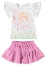 Conjunto infantil blusa bailarina com shorts em Jacquard 3232 Conjunto infantil blusa bailarina com shorts em Jacquard 3232