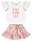 Conjunto infantil blusa com short em sarja 14168 Conjunto infantil blusa com short em sarja 14168