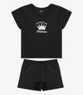Conjunto Infantil Blusa com Shorts Select Preto