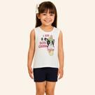 Conjunto Infantil Blusa e Shorts Cachorro Feminino Verão- Kely Kety Conjunto Infantil Blusa e Shorts Cachorro Feminino Verão- Kely Kety