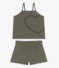 Conjunto Infantil Blusa e Shorts Menina Select Verde