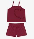 Conjunto Infantil Blusa e Shorts Menina Select Vermelho