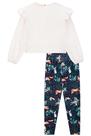 Conjunto Infantil Blusa em Cotton Rustico e Calça Jogger em Malha Estampada Floresta Flora - By Infanti Conjunto Infantil Blusa em Cotton Rustico e Calça Jogger em Malha Estampada Floresta Flora - By Infanti