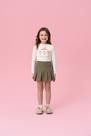 Conjunto Infantil Blusa Manga Longa/ Short Saia Mon Sucré