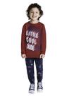 Conjunto Infantil Blusão e Calça Jogger em Moletom Peluciado Estampado Little Cool - Brandili Conjunto Infantil Blusão e Calça Jogger em Moletom Peluciado Estampado Little Cool - Brandili