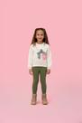 Conjunto Infantil Blusão Off White/Calça Moletom Mon Sucré