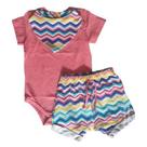 Conjunto infantil body - bandana - shorts - roupa verão-bebê