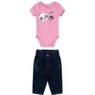Conjunto Infantil Body e Calça Menina Carinhoso Ref. 98123