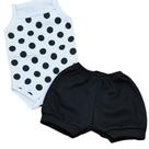 Conjunto Infantil Body e Short Menina Moda Bebê Verão Póa