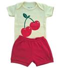 Conjunto Infantil Body Manga Curta e Short Menina Menino Moda Bebê Conjunto Infantil Body Manga Curta e Short Menina Menino Moda Bebê