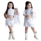 Conjunto Infantil Boiadeira Branco Look Country Perfeito para o Fim de Ano! Conjunto Infantil Boiadeira Branco Look Country Perfeito para o Fim de Ano!