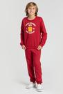 Conjunto Infantil Bordo de Moletom Skate University