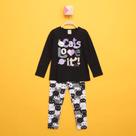 Conjunto Infantil Brandili Estampado Cats Love It Menina