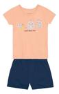 Conjunto Infantil Brandili Menina Blusa Com Glitter E Shorts Conjunto Infantil Brandili Menina Blusa Com Glitter E Shorts