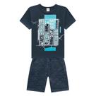 Conjunto Infantil Brandili New Stage Camiseta + Bermuda Moletinho Masculino