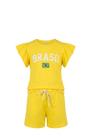 Conjunto infantil Brasil diversas frases