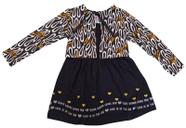 Conjunto Infantil Bunny Love Vestido + Casaquinho Estampado