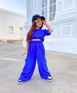 Conjunto infantil calça e croped