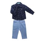 Conjunto Infantil Camisa Geek e Calça Sarja