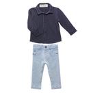 Conjunto Infantil Camisa Malha e Calça Jeans Skinny