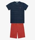 Conjunto Infantil Camiseta Com Bermuda Trick Nick Azul