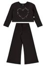 Conjunto Infantil com Blusa Cropped e Calça Bee Loop