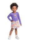 Conjunto Infantil com Blusa e Shorts-Saia Bee Loop