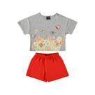 Conjunto Infantil com Cropped e Short Guloseima