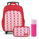 Conjunto Infantil Com Mochila E Acessórios Jacki Design Coração Vermelho