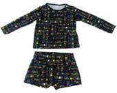 Conjunto Infantil Costão Praia Sunga Blusa Uv50+ Estampado