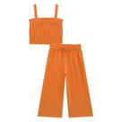 Conjunto Infantil Cropped Calça Wide Leg Wave Luxo Infanti