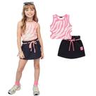Conjunto Infantil Cropped Canelado Maui Short-Saia Infanti Conjunto Infantil Cropped Canelado Maui Short-Saia Infanti