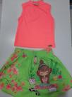 Conjunto infantil cropped e shorts saia milli&nina Conjunto infantil cropped e shorts saia milli&nina