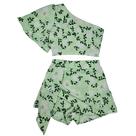 Conjunto Infantil Cropped Ombro Único Short Saia Duna Conjunto Infantil Cropped Ombro Único Short Saia Duna