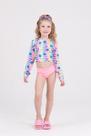 Conjunto Infantil Cropped UV 50+ Florzinha Branco Conjunto Infantil Cropped UV 50+ Florzinha Branco