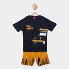 Conjunto Infantil Curto Kyly Big Wave Camiseta e Short Menino Conjunto Infantil Curto Kyly Big Wave Camiseta e Short Menino