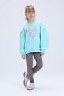 Conjunto Infantil de Inverno Feminino Moletom com Manga Bufante e Coração